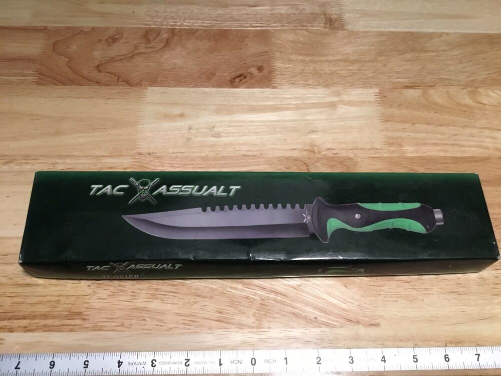 Tac Assault 13” fixed blade knife with sheath—-NIB